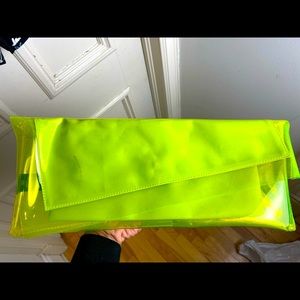 BcbgMaxAzria neon clutch back